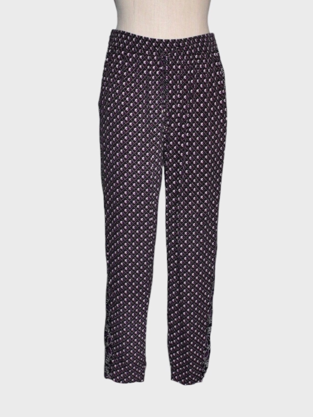 White House Black Market Printed Taper Ankle Pants